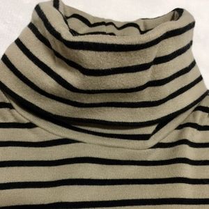 J. Crew Tops - J. Crew Mercantile striped turtleneck tan/black S J. Crew Tops - J. Crew Mercantile striped turtleneck tan/black S